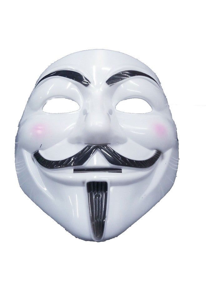 SBD V for Vendetta Anonymous Guy Comic Face Mask Fawkes (White) Pack of 2 - Image 4